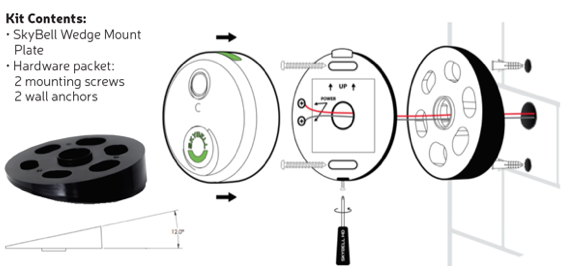 Skybell slim wedge mount hot sale plate