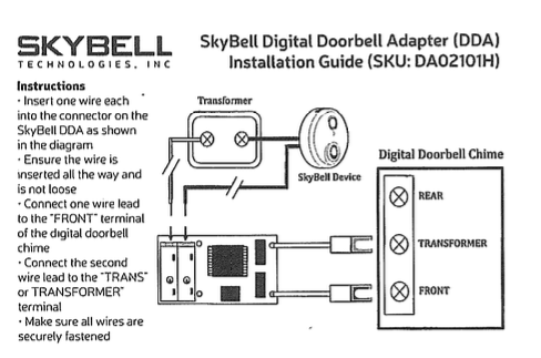 Skybell digital hot sale door chime